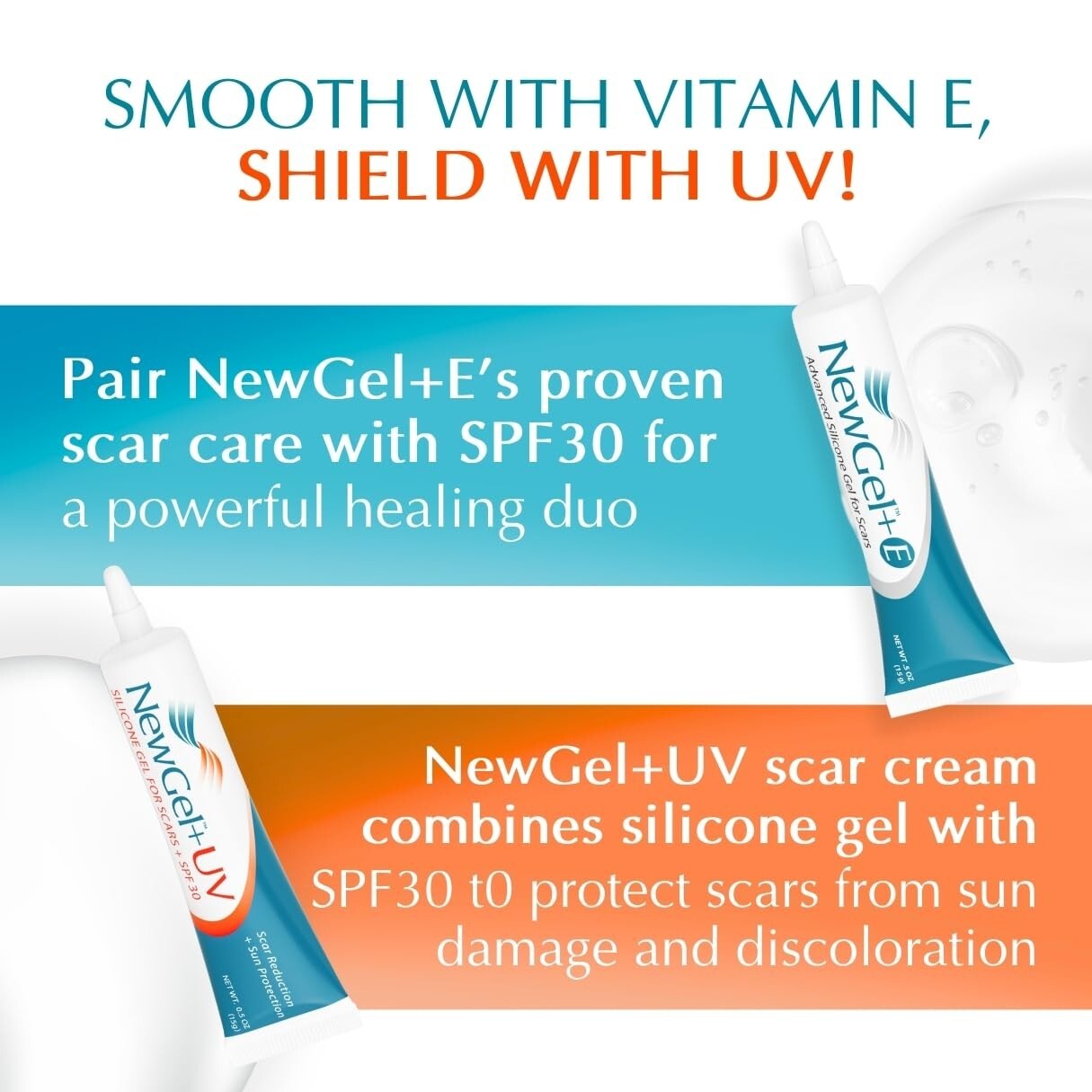 Unscented NewGel Plus UV Scar Gel with Mineral Sunscreen for Total Protection