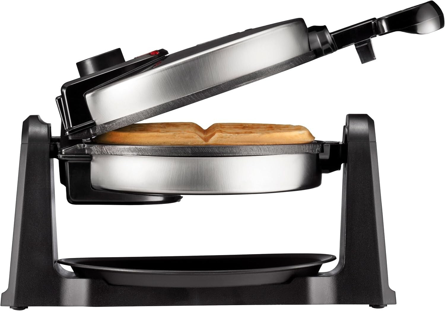 Adjustable Timer Waffle Iron with Space-Saving Design for Perfect Breakfasts