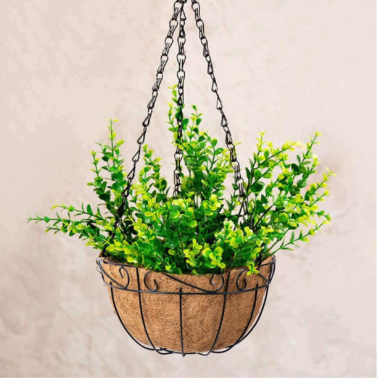 Rust-Resistant Metal Planter Baskets - Versatile Hanging Garden Decor, Pack of 4