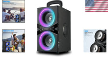 Load image into Gallery viewer, Portable Bluetooth Speaker with Rich Bass, Wood Enclosure &amp; Long Battery Life
