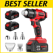 Load image into Gallery viewer, Lightweight and Ergonomic Heat Gun – 2 Rechargable Batteries, 1022℉ Capabilities