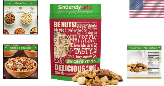 Vegan & Gluten-Free Roasted Mixed Nuts - Almonds, Cashews, Pecans & More