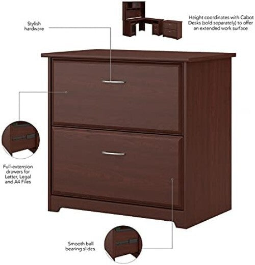 Cabot 2 Drawer Lateral File Cabinet: A Stylish Storage Solution for Your Office
