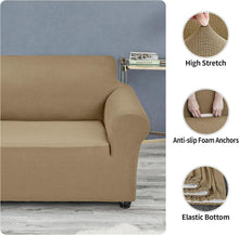 Load image into Gallery viewer, Water-Repellent Spandex Sofa Slipcover - Elastic Bottom for Secure Fit in Tan