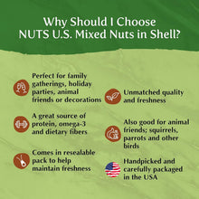 Load image into Gallery viewer, 6 lbs Mixed Nuts in Shell: Almonds, Walnuts, Hazelnuts, Pecans &amp; Brazil Nuts