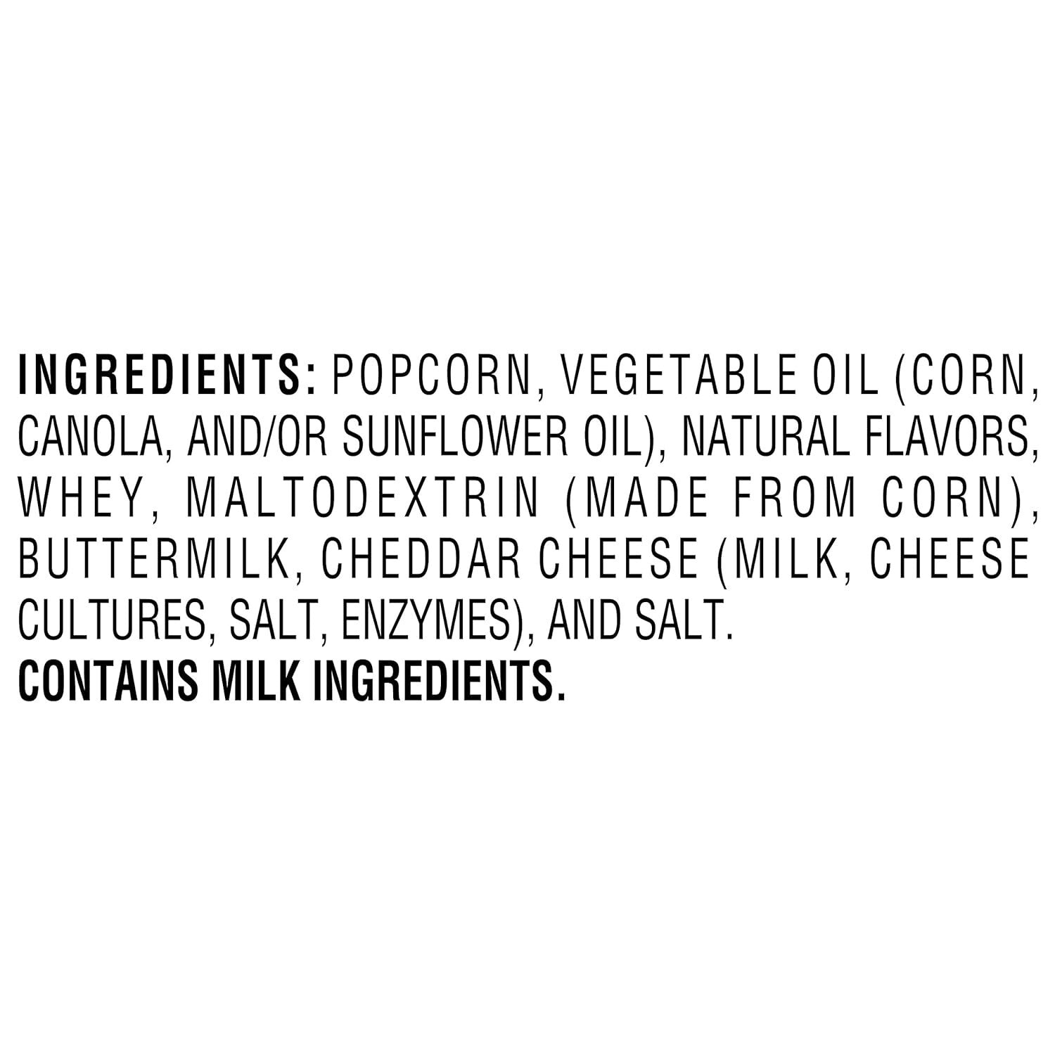 Delicious White Cheddar Popcorn - 1 Ounce Pack of 64 for Snacking Anytime