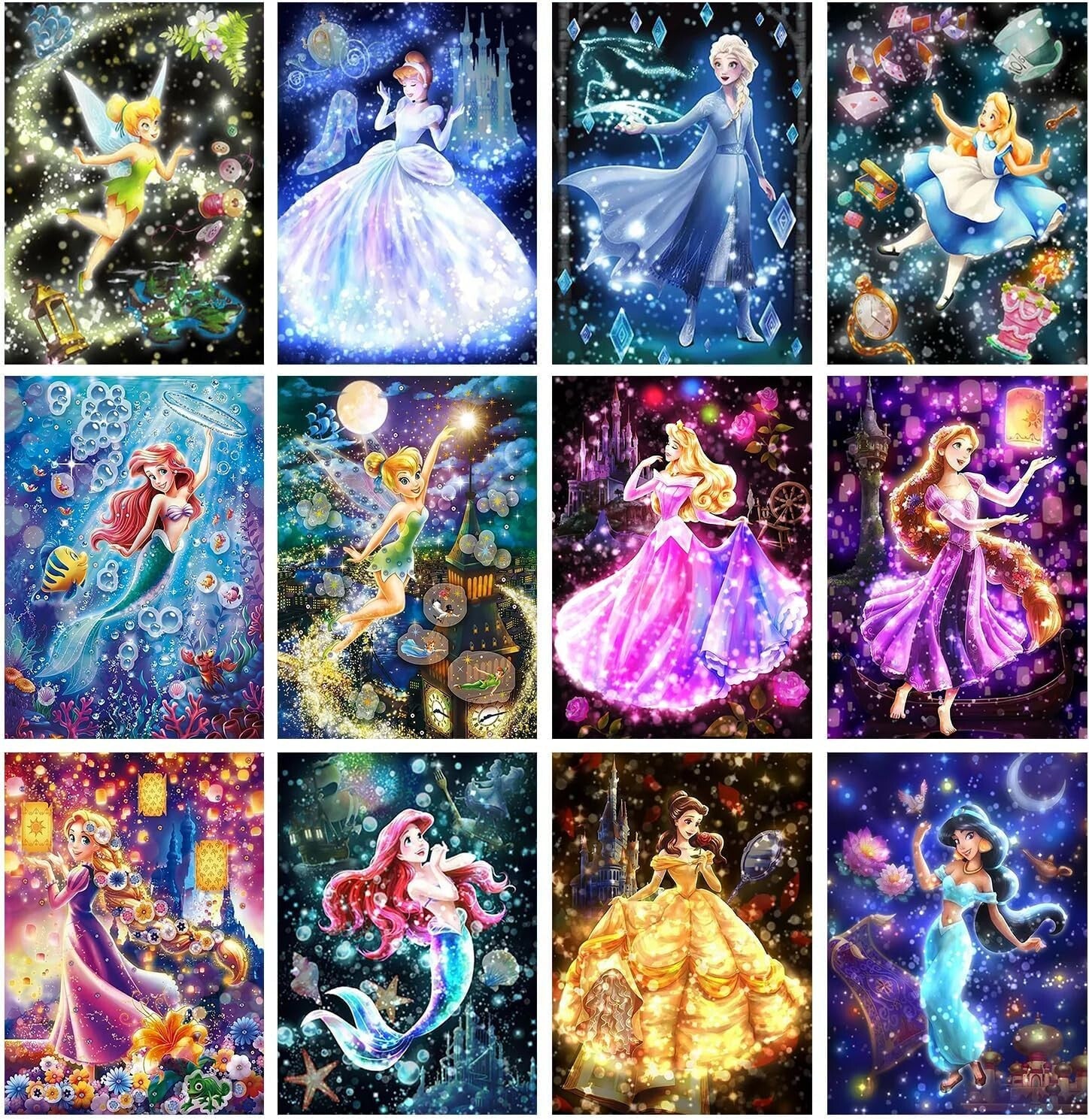 5D Full Drill Diamond Art Kits: Complete 12 Set for Elegant Home Decoration