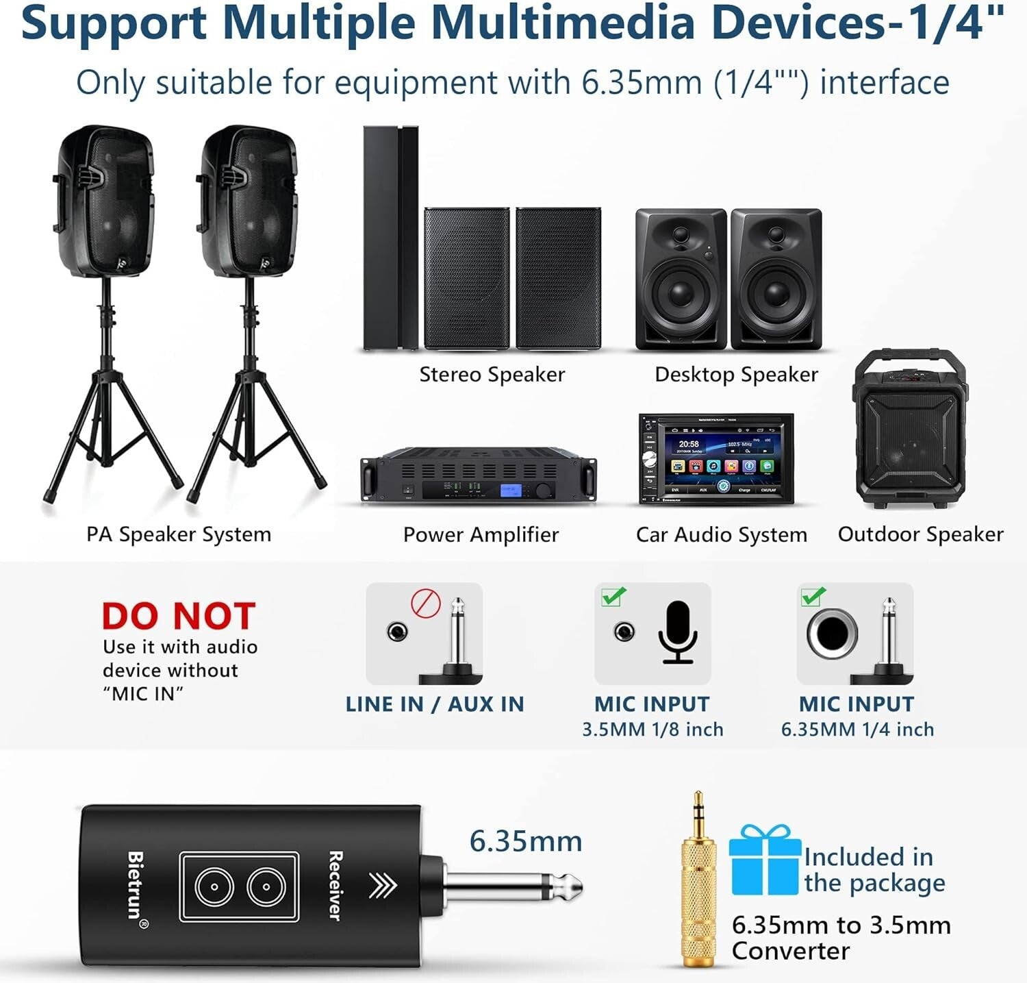 Echo & Treble Wireless Microphone – 160FT Range for Perfect Performances