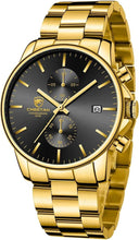 Load image into Gallery viewer, Versatile Men's Chronograph Timepiece with Water-Resistant Stainless Steel Band