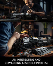 Load image into Gallery viewer, Elegant 1,818 Piece Articulated Steam Train Model - Gift Boxed &amp; Ready to Build