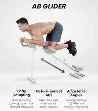 Load image into Gallery viewer, Space-Efficient 4-in-1 Fitness Equipment: Rowing, Ab Glider, Leg Press Machine