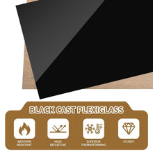 Load image into Gallery viewer, Versatile 18x24 Black Acrylic Sheet Set - Great for Painting and Photography
