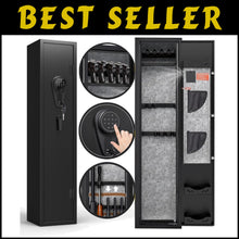 Load image into Gallery viewer, Secure 3-5 Gun Cabinet with Adjustable Racks - Quick Access for Home Protection