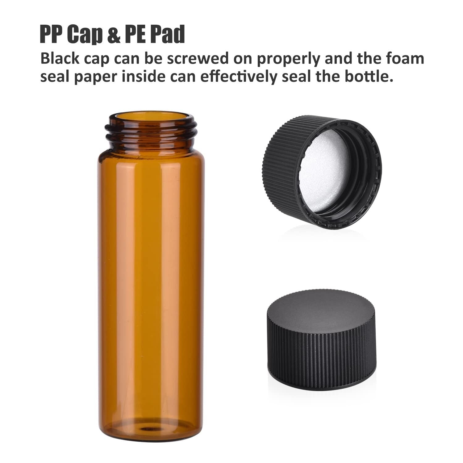 Professional Pack of 100 Leakproof 20ML Glass Vials - Ideal for Labs and Home