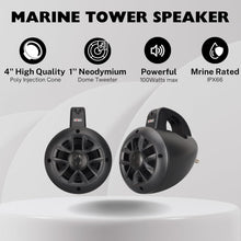 Load image into Gallery viewer, Compact Marine Stereo System with Remote, Ideal for Golf Carts and UTVs