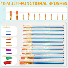Load image into Gallery viewer, Deluxe 330-Pcs Paint Brushes and Palettes Set for Beginners to Advanced Artists