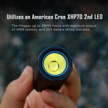 Load image into Gallery viewer, 4000 Lumens EDC Flashlight, Rechargeable Ultra-Bright Compact Torch Royal Blue