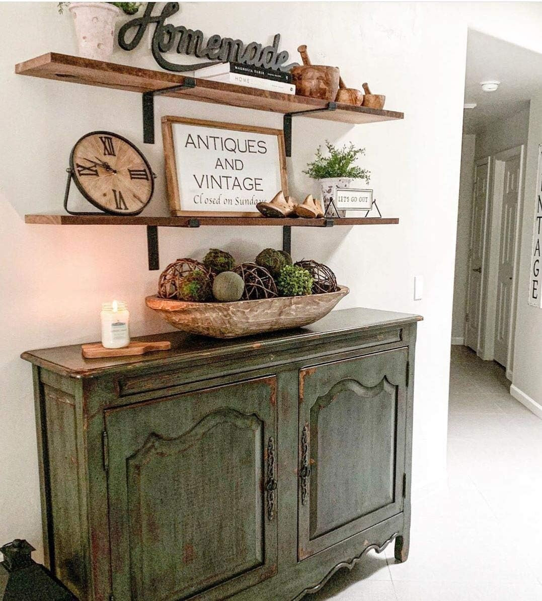 Industrial-Style 11.25" Shelf Brackets - 1/4" Thick Steel with Hardware Included