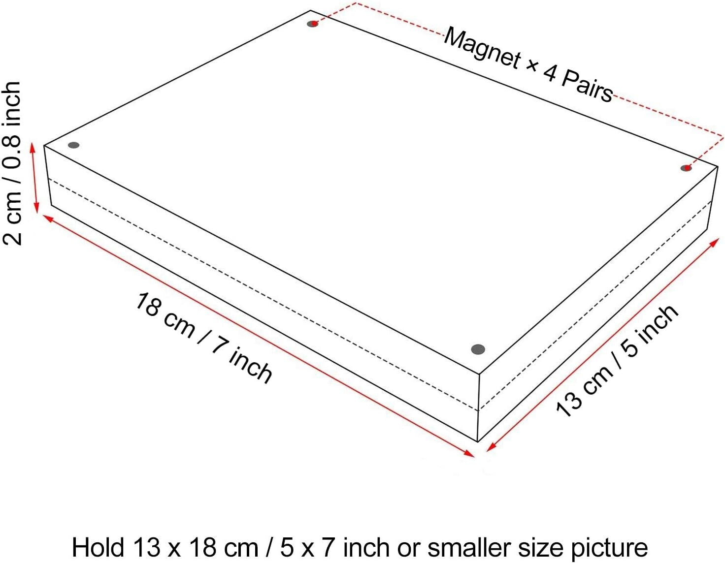 Clear Acrylic Picture Frame Set - 5x7 Double-Sided Frames for Any Occasion