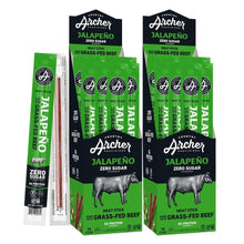 Load image into Gallery viewer, Jalapeno Beef Jerky Sticks - Grass Fed Protein Snack, Gluten-Free - Bulk of 36