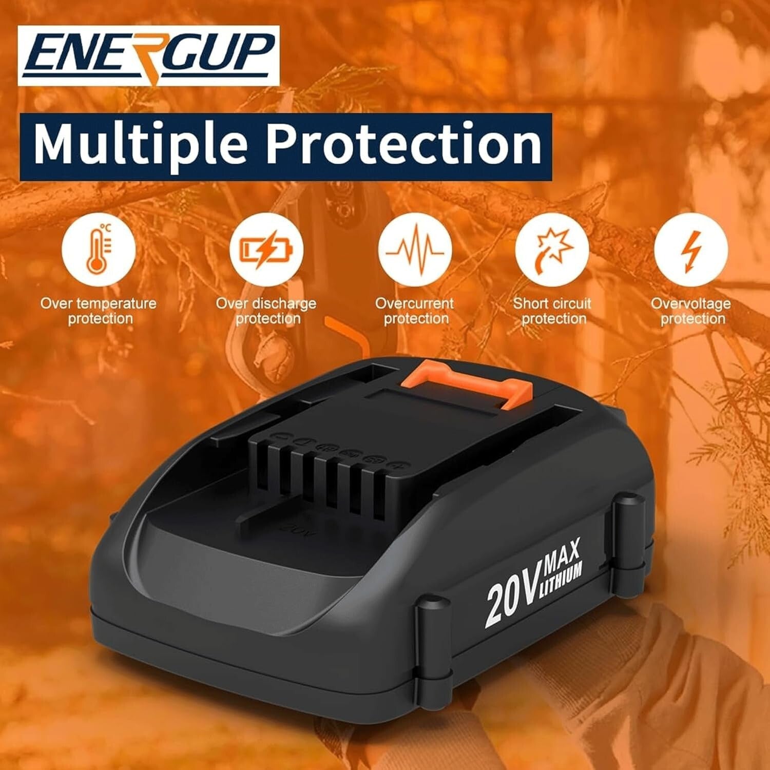 Battery & Charger Combo for Works 20V Tools – Certified & Lightweight Design