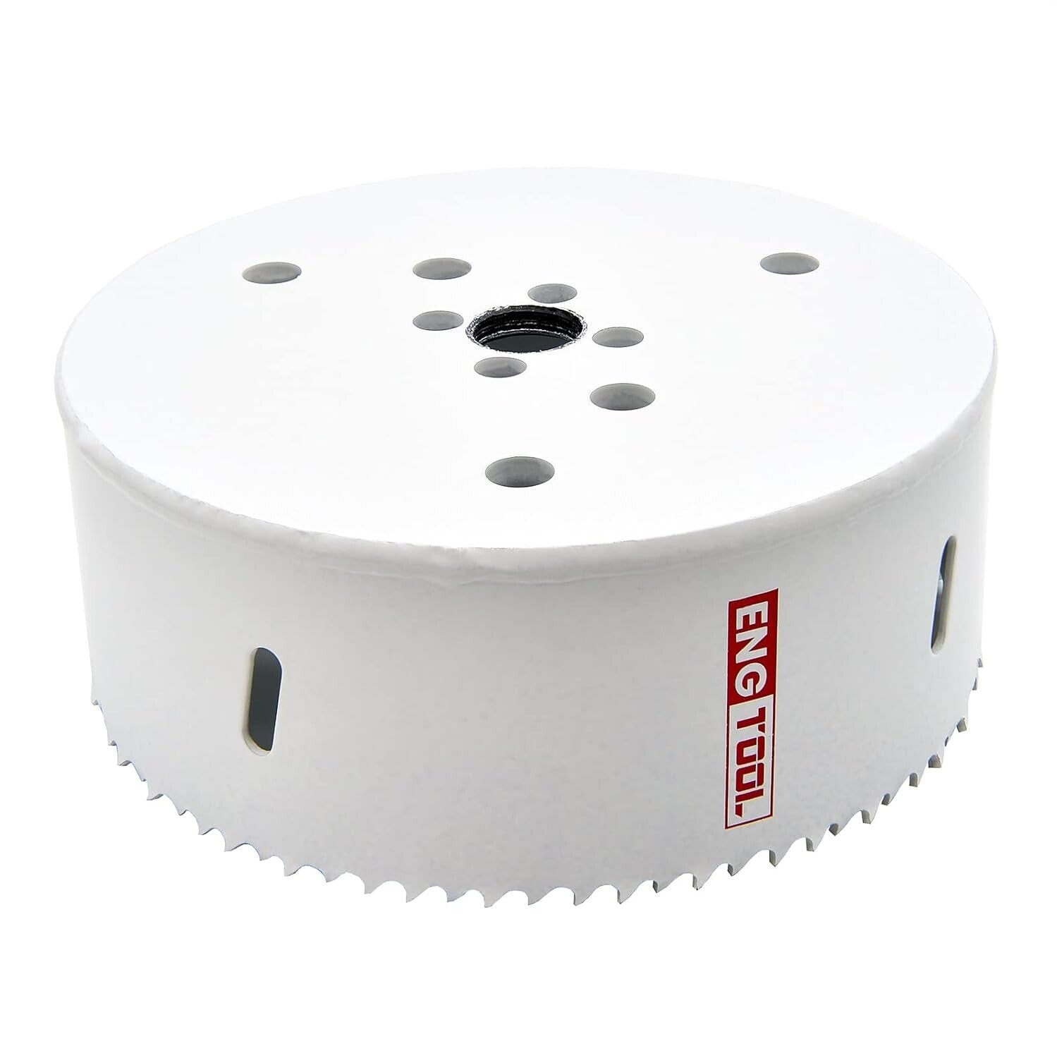 Durable 5-1/4" HSS Bi-Metal Hole Saw with Knock-Out Slots for Easy Core Removal