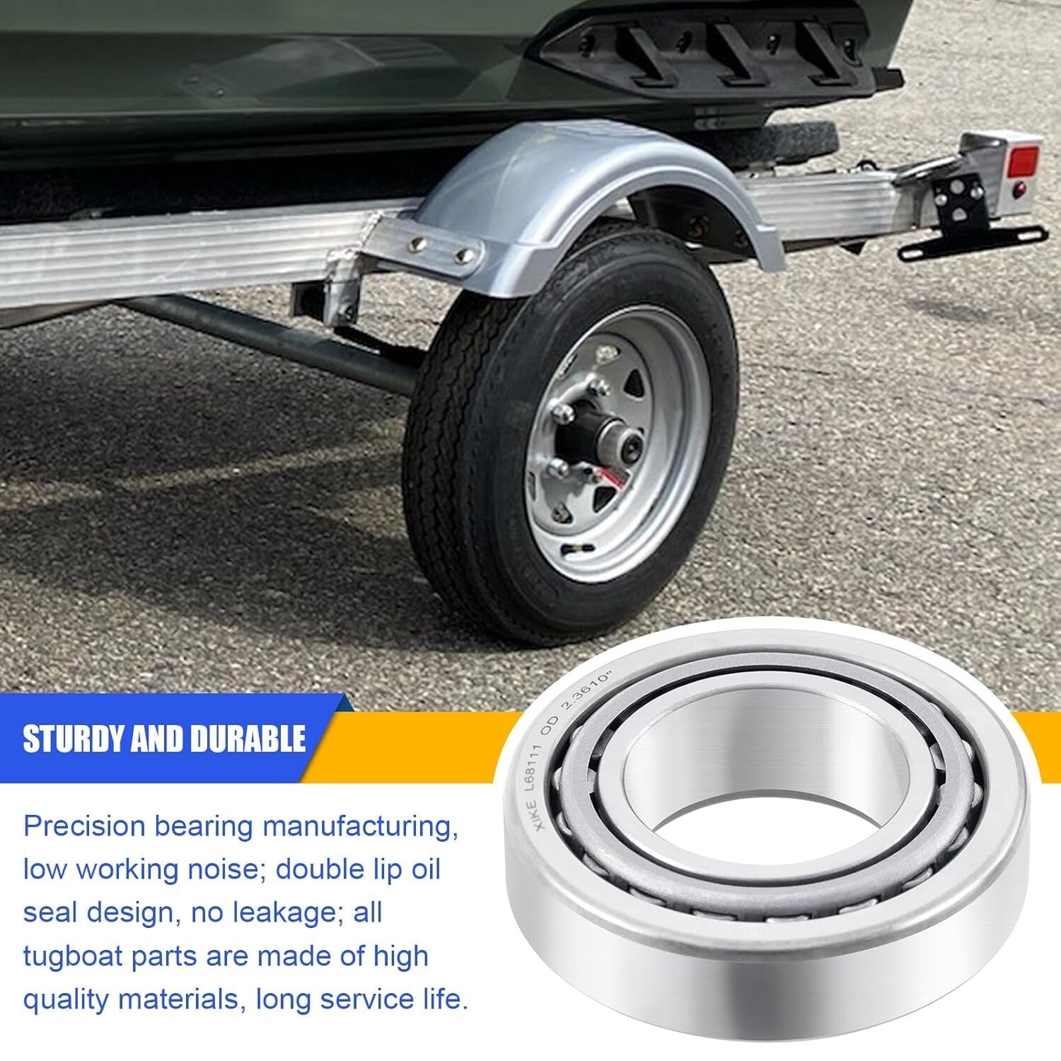 4-Piece Trailer Wheel Hub Kit Fits 3500 lbs Axles with High-Performance Bearings