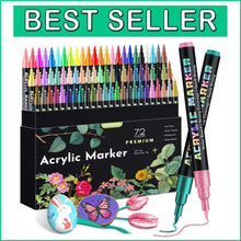 Load image into Gallery viewer, Vibrant 72 Colors Acrylic Paint Pens - Ideal for Sketching, Calligraphy &amp; More