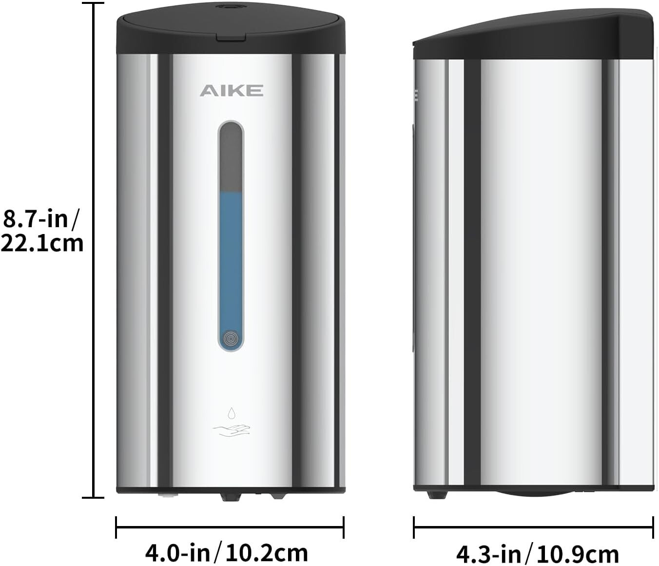 Premium 27oz Soap Dispenser with Infrared Motion Sensor - Stainless Steel Finish