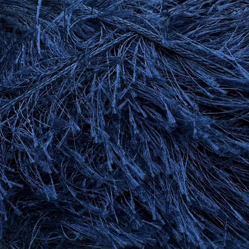 10 Pack Night Blue Eyelash Yarn - Soft Polyester for Unique Accessories