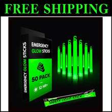 Load image into Gallery viewer, 12-Hour Emergency Glow Sticks - Ultra-Bright, Waterproof, 50-Pack Safety Lights