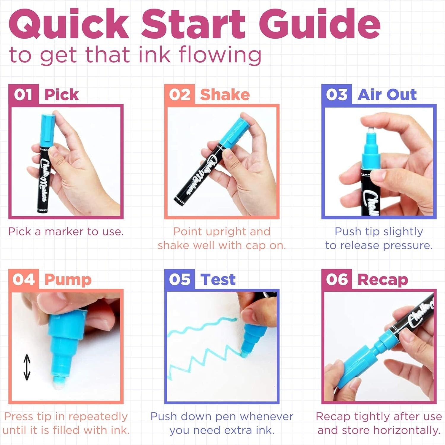 Versatile 40-Pack Liquid Fine Tip Chalk Pens for All Non-Porous Surfaces