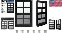Load image into Gallery viewer, 2 Pack 12" x 18" Sliding Shed Windows with Tempered Glass &amp; Screens, Black