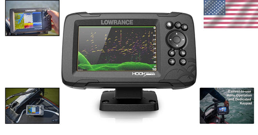 HOOK Reveal 5" Fish Finder with High-Detail Inland Maps & SplitShot Transducer