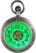 Load image into Gallery viewer, Elegant Silver Pocket Watch - Waterproof, Self-Winding &amp; Luminous Dial - 48mm