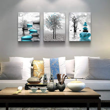 Load image into Gallery viewer, Inspirational Black and White Abstract Canvas Art - 3 Piece Set Ready to Hang