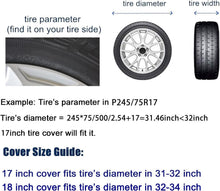 Load image into Gallery viewer, Leather Spare Tire Cover with Camera Hole - Fits 31-34 Inch Tires for Jeep JL