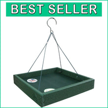 Load image into Gallery viewer, Sturdy 12.75" Going Green Bird Feeder - Sustainable Plastic &amp; Metal Design