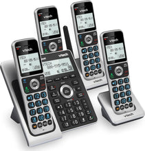 Load image into Gallery viewer, 4-Handset Cordless Home Phone with Smart Call Blocker &amp; Full Duplex Speakerphone