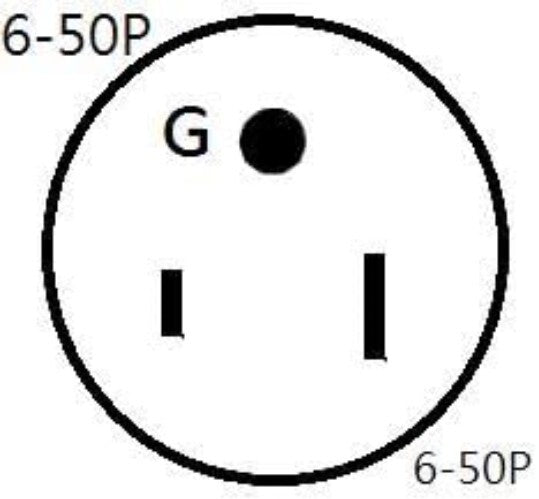 250 Volt NEMA 6-50 Welder Extension Cord, 6AWG 50A 25FT with Lighted Connector