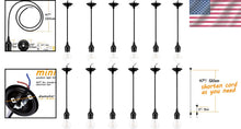 Load image into Gallery viewer, Traditional 12-Pack Pendant Light Kit - Black Hanging Lamps for Dining Spaces
