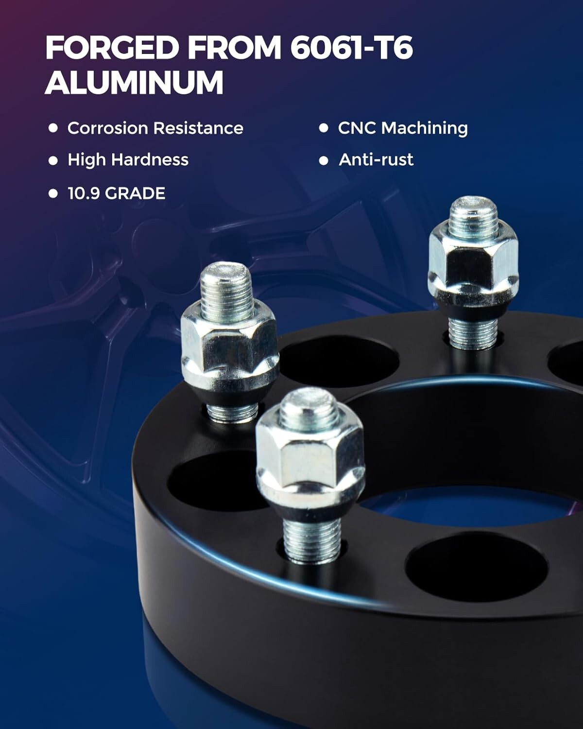 Forged Aluminum 4x156 ATV Wheel Spacers, 2 Inch Thick for Improved Stability