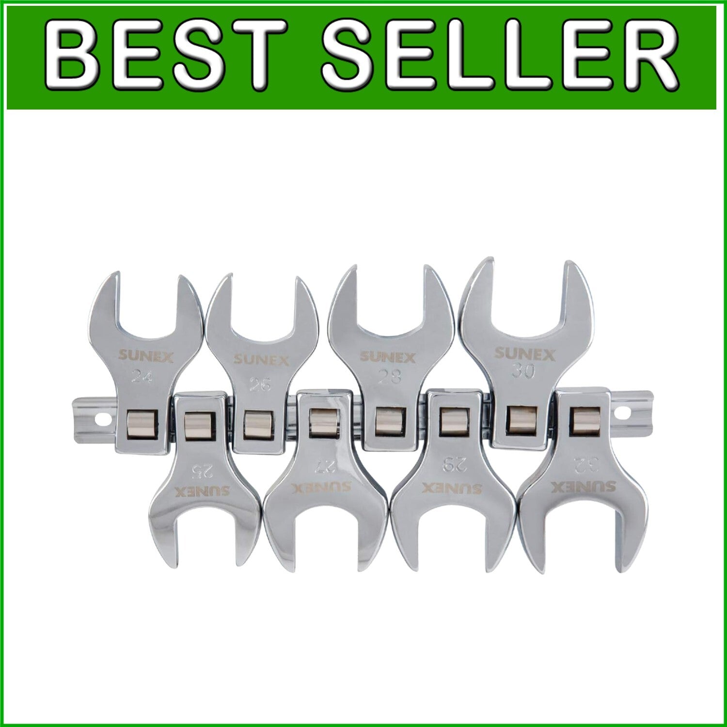 Easily Accessible 1/2-Inch Drive Jumbo 8-Piece Wrench Set for Tight Spaces