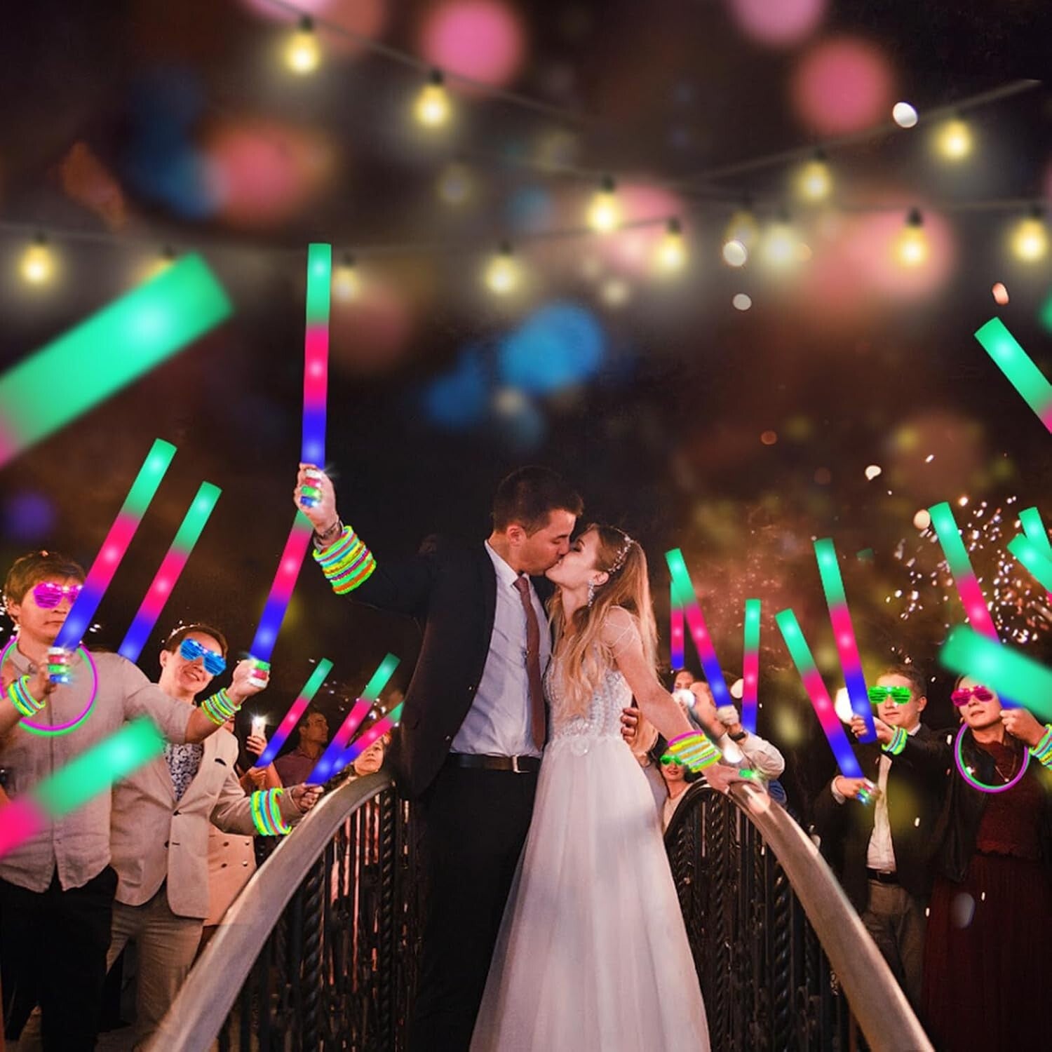 168 PCS Ultra-Bright Glow Sticks Pack for Parties, Weddings & Halloween Fun