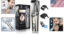 Load image into Gallery viewer, Electric Cordless Beard Trimmer with Vacuum &amp; 2 Comb Attachments - Travel Ready