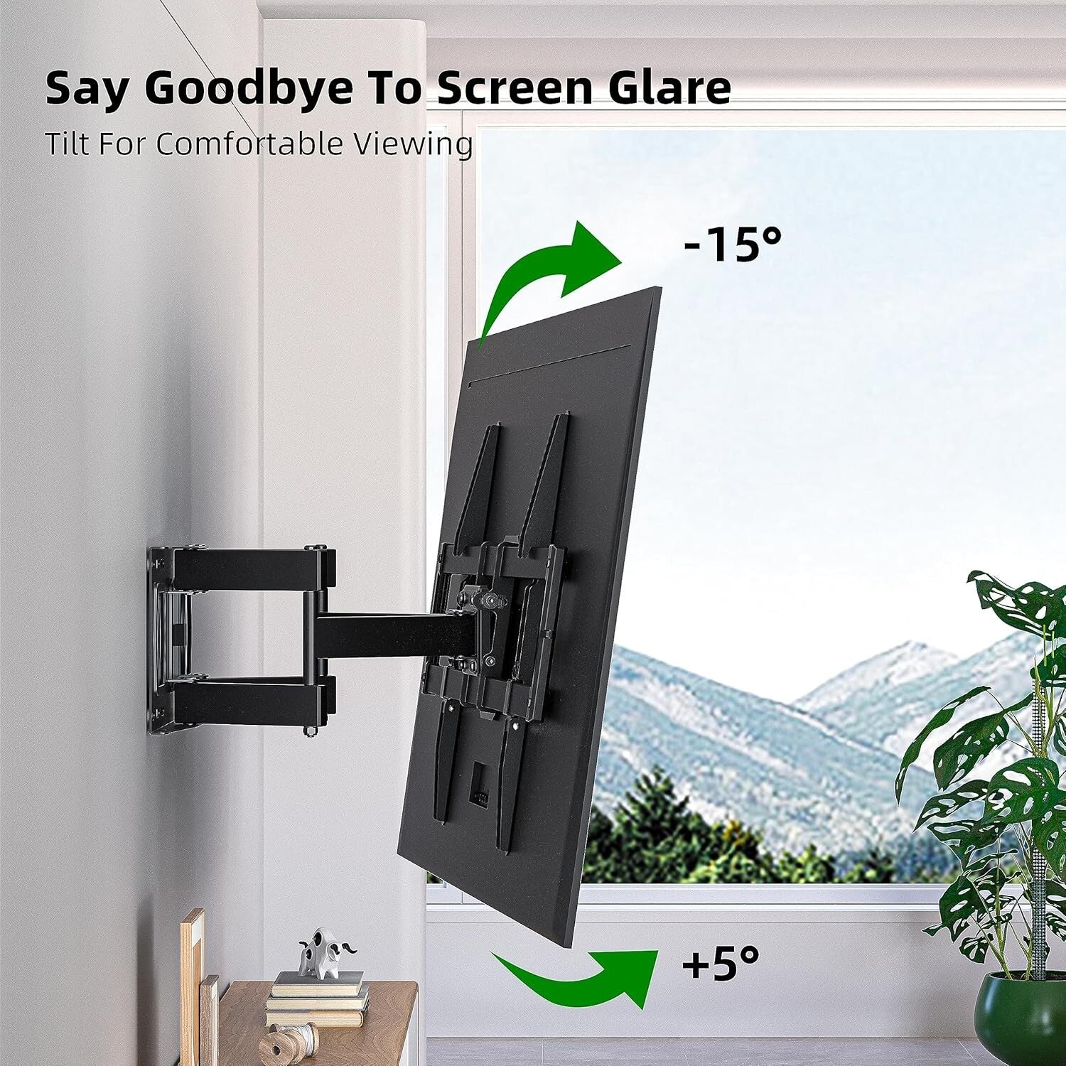 Dual Articulating Arms TV Mount for 37"-86" - Easy Installation & Adjustability