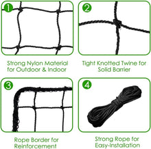 Load image into Gallery viewer, Premium Nylon Sports Netting Barrier - 10'x20'/30'/40' for Baseball and More