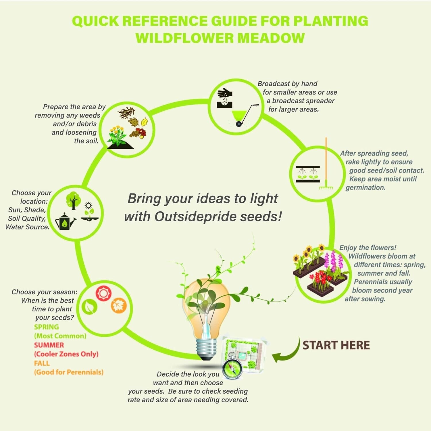 GMO-Free Wildflower Seeds - 1 lb Achillea Millefolium Yarrow for Outdoor Gardens