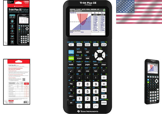 TI-84 Plus CE Color Graphing Calculator - Perfect for Math & Science Success