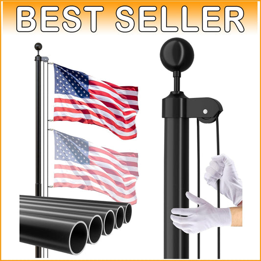 Extra Thick 20 FT Outdoor Flag Pole - Includes 3x5 American Flag and Accessories